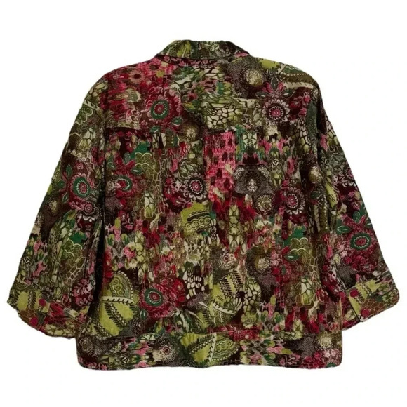 Christopher and Banks  size XL Boho Chic Patterned Jacket:Bust 22”Length 23” - Picture 2 of 4